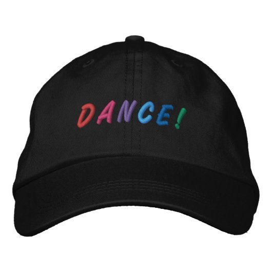 Dance Multicolored bestickte Hutkappe Baseballkappe (Vorderseite)