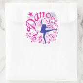 Dance Mum Quadratischer Aufkleber (Tasche)