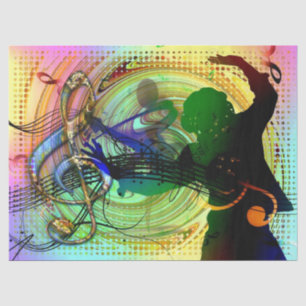 Dance Music Dancer Decoupage Seidenpapier