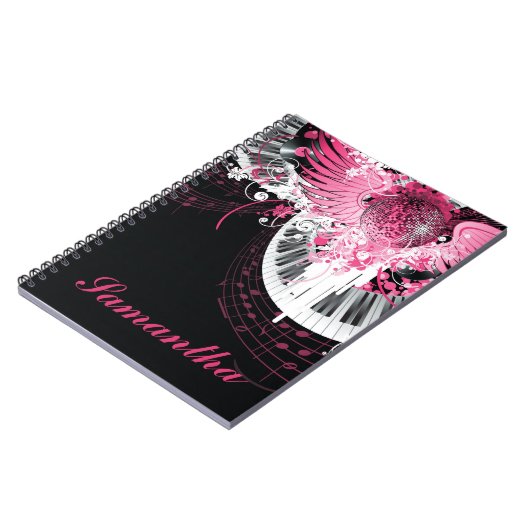 Dance Music Disco Ball Piano Musik Notizblock (Linke Seite)