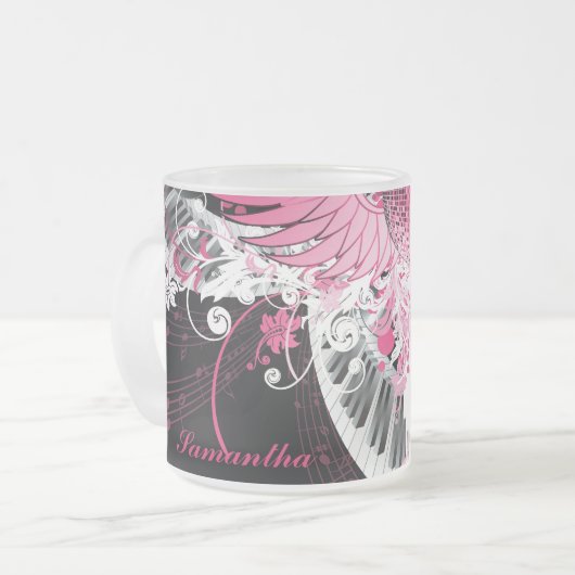 Dance Music Disco Mattiert Glass Coffee Tasse Cup (Vorderseite Links)