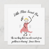 Dance Note Card w Little Miss Sweet Pea Mitteilungskarte (Vorne/Hinten)