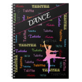 Dance-Notebook mit Personalisiertem Namen Notizblock (Vorderseite)