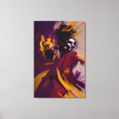 Dance Of The Mind – Expressive Abstract Figure Leinwanddruck (Vorderseite)