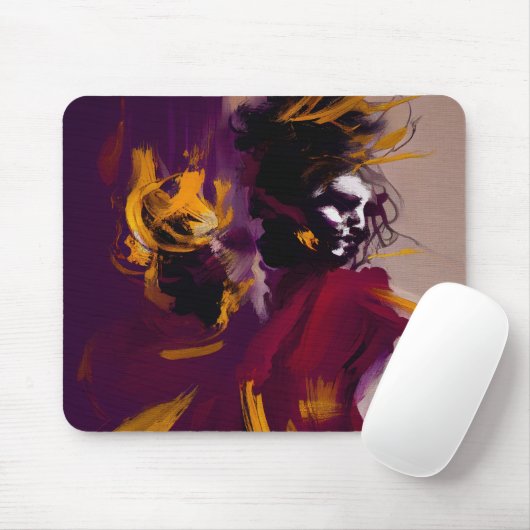 Dance Of The Mind – Expressive Abstract Figure Mousepad (Mit Mouse)