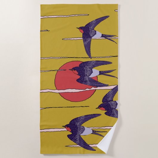 Dance of the Swallows Strandtuch (Vorderseite)