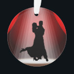 Dance Ornament - Competition Ballroom Dancing<br><div class="desc">I hope you'll enjoy this as an ornament for your tree, a year round trinket to hang in your home, a gift for your shag dancing friends ... you name it! I did pay the fees for Extended Licements for the background, and will offer some later variation. Thank you for...</div>