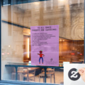 Dance Parent Erinnerung Apple Lavender Fensteraufkleber (Café-Fenster)