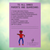 Dance Parent Erinnerung Apple Lavender Fensteraufkleber (Blatt 3)