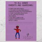 Dance Parent Erinnerung Apple Lavender Flyer (Vorne)