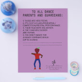 Dance Parent Erinnerung Apple Lavender Flyer (Einzeln)