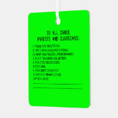Dance Parent Erinnerung Apple Limon Ornament Aus Metall (Vorderseite links)