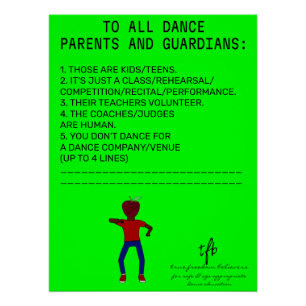 Dance Parent Erinnerung Apple Limon Poster