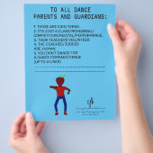 Dance Parent Erinnerung Apple Sky Blue Flyer (Hand)