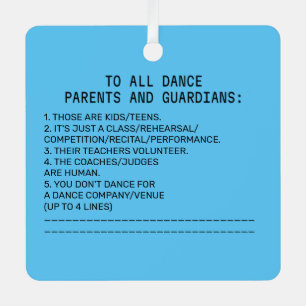 Dance Parent Erinnerung Apple Sky Blue Ornament Aus Metall