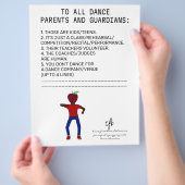 Dance Parent Erinnerung Apple White Flyer (Hand)