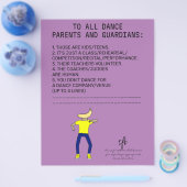 Dance Parent Erinnerung Banana Lavender Flyer (Einzeln)