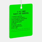 Dance Parent Erinnerung Banana Limon Ornament Aus Metall (Vorderseite Rechts)