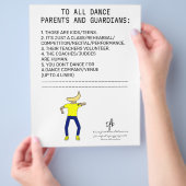 Dance Parent Erinnerung Banana Limoner Flyer (Hand)
