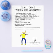 Dance Parent Erinnerung Banana Limoner Flyer (Einzeln)