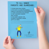 Dance Parent Erinnerung Banana Sky Blue Flyer (Hand)