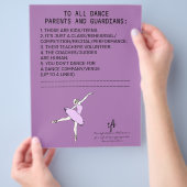 Dance Parent Erinnerung Sheep Lavender Flyer (Hand)