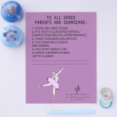 Dance Parent Erinnerung Sheep Lavender Flyer (Einzeln)