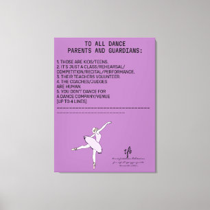 Dance Parent Erinnerung Sheep Lavender Leinwanddruck