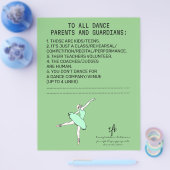 Dance Parent Erinnerung Sheep Sage Flyer (Einzeln)