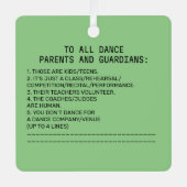 Dance Parent Erinnerung Sheep Sage Ornament Aus Metall (Vorderseite)