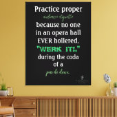 Dance Parents Audience Etiquette Green Leinwanddruck (Insitu (Wohnzimmer))