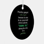 Dance Parents Audience Etiquette Green Ornament Aus Metall (Vorderseite Rechts)