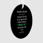 Dance Parters Audience Etiquette Green Acrylic Ornament (Vorderseite)