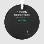 Dance Parters Audience Etiquette Green Acrylic Ornament (Rückseite)