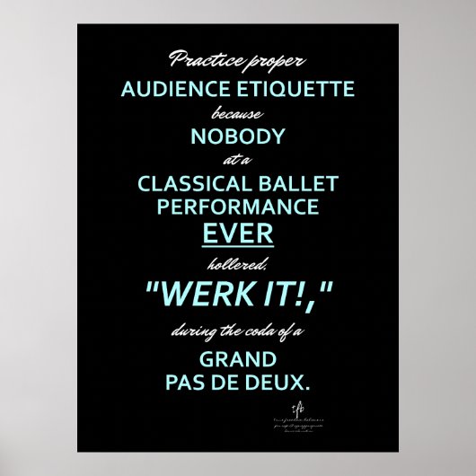 Dance Parters Audience Etiquette II Sky/White Poster (Vorne)