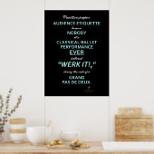 Dance Parters Audience Etiquette II Sky/White Poster (Küche)