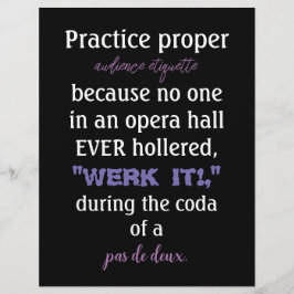 Dance Parters Audience Etiquette Lavender Flyer