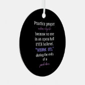 Dance Parters Audience Etiquette Lavender Ornament Aus Metall (Vorderseite Rechts)