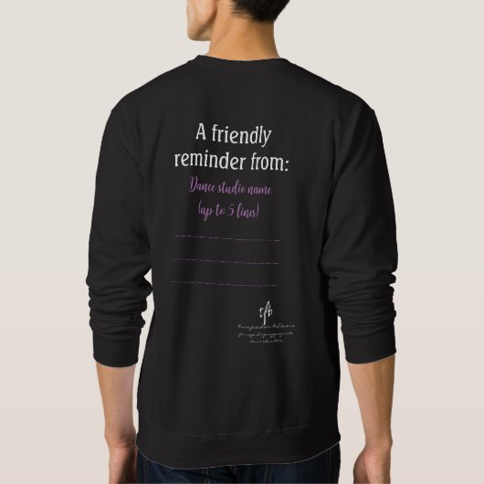 Dance Parters Audience Etiquette Lavender Sweatshirt (Rückseite)