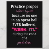 Dance Parters Audience Etiquette Pink Flyer (Vorne)