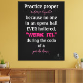 Dance Parters Audience Etiquette Pink Leinwanddruck (Insitu (Wohnzimmer))