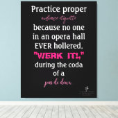 Dance Parters Audience Etiquette Pink Leinwanddruck (Insitu (Holzboden))