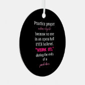 Dance Parters Audience Etiquette Pink Ornament Aus Metall (Vorderseite Rechts)