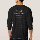 Dance Parters Audience Etiquette Pink Sweatshirt (Rückseite)