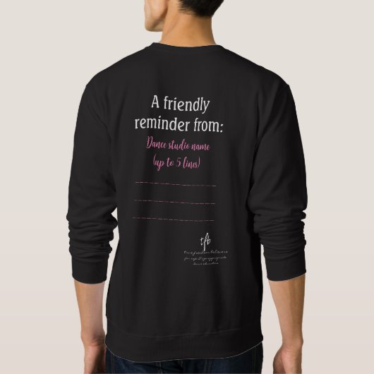 Dance Parters Audience Etiquette Pink Sweatshirt (Rückseite)