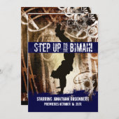 Dance Party Bar Mitzvah Einladung (Vorne/Hinten)