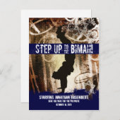 Dance Party Bar Mitzvah Save the Date Ankündigungspostkarte (Vorne/Hinten)