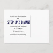 Dance Party Bar Mitzvah Save the Date Ankündigungspostkarte (Rückseite)