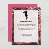 Dance Party Bat Mitzvah UAWG Reply Card RSVP Karte (Vorne/Hinten)