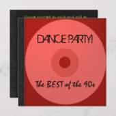 Dance Party CD Einladung (Vorne/Hinten)